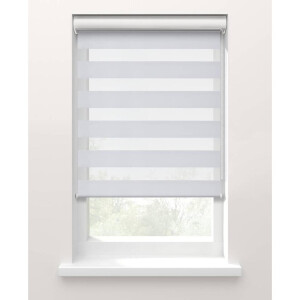 Leen Bakker - Duo Rolgordijn Larisa Lichtdoorlatend - (10031) - Polyester - Wit - 120x10x10 Cm