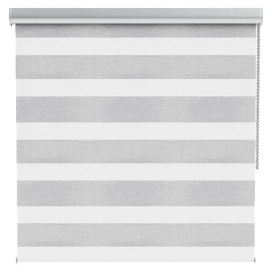 Leen Bakker - Fenstr Duo Rolgordijn Florence Verduisterend - Licht (20015) - Polyester - Grijs - 120x10x10 Cm