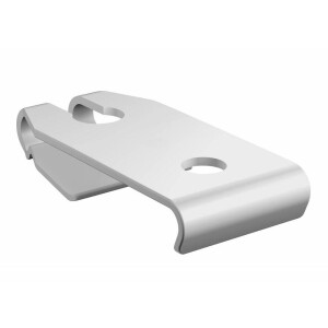 Leen Bakker - Wandsteun Gordijnrail PROF 10cm - S/2 (4000445) - Metaal - Wit - 1.5x8.5x20 Cm