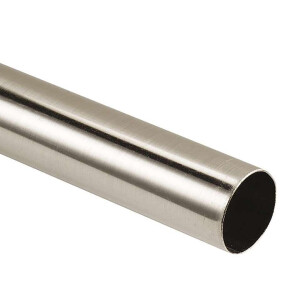 Leen Bakker - Gordijnroede 240cm Grijs Rvs - Ø28mm (1209045) - Metaal - Zilverkleurig