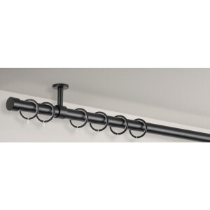 Leen Bakker - Gordijnroede 120cm - - Ø28mm (1209050) - Metaal - Zwart
