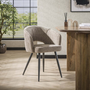 LifestyleFurn Eetkamerstoel 'Arnie' Renegade stof, kleur Zand