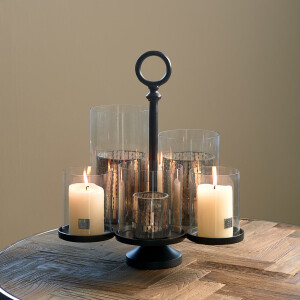Rivièra Maison Kaarshouder 'Lisbon' Voor 6 kaarsen, kleur Mat Zwart