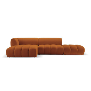 5-zits hoekbank Harry links open velvet | Micadoni