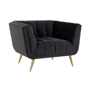 Richmond Fauteuil 'Huxley' Velvet, kleur Antraciet