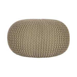 LABEL51 Poef 'Knitted', 70 x 35cm, kleur Groen
