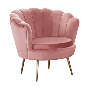 Artistiq Fauteuil 'Lizzy', Velvet, kleur Roze