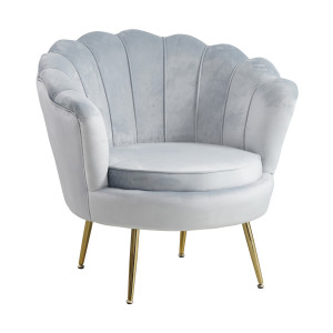 Artistiq Fauteuil 'Lizzy', Velvet, kleur Grijs