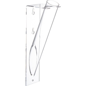 J-Line vaas Bloemenhouder Tube - kunststof - transparant - 9.5 cm hoog
