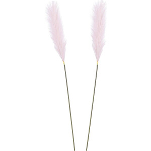 Mica Decorations Pluimgras losse steel/tak - 2x - lila paars - 104 cm - Decoratie kunst bloemen