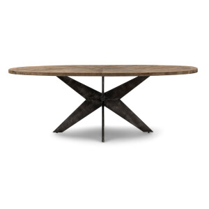 Rivièra Maison Ovale Eettafel 'Falcon Crest' Eikenhout, 230 x 105cm