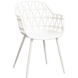Leen Bakker - Terrasstoel Frejus - Kunststof/zand - Metaal/Kunststof - Beige - 53.5x57x85 Cm