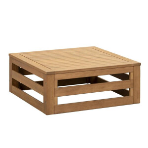 Leen Bakker - Loungebank Element Clermont - Tafel/hocker - 30x72x72 Cm - Hout - Bruin