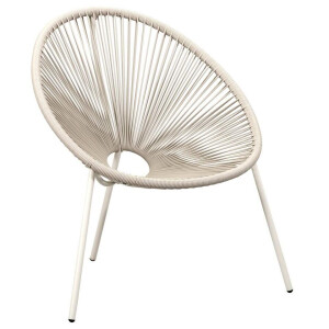 Leen Bakker - Loungestoel Formentera - Zand - Metaal - Beige - 69.7x75x82 Cm