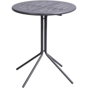 Leen Bakker - Bistrotafel Vence - Antraciet - 70xØ60 Cm - Metaal - Grijs
