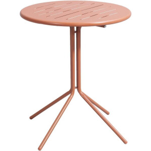 Leen Bakker - Bistrotafel Vence - Terra - 70xØ60 Cm - Metaal - Oranje#Bruin#Rood