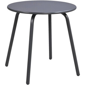 Leen Bakker - Bijzettafel Montreal - Antraciet/ - 45xØ45 Cm - Metaal - Grijs