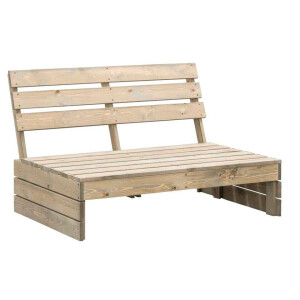 Leen Bakker - Palletbank Lucca Modulair - Greywash - 120x93,5x76,5 Cm - Hout - Bruin