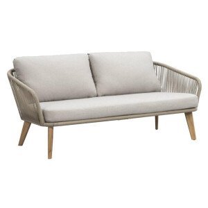 Leen Bakker - Loungebank Nant - /acacia Taupe - 87x170x67 Cm - Incl. Kussens - Wicker - Grijs#Taupe