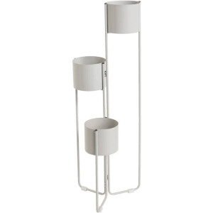 Leen Bakker - Plantenstandaard Trapani - Licht - 90x30x30 Cm - Metaal - Grijs