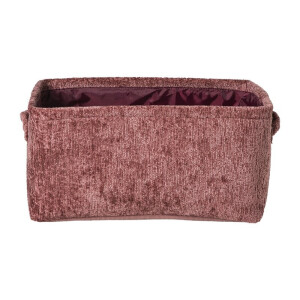 Mand chenille - rood - 33x23x16 cm