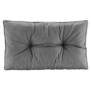 Leen Bakker - Loungekussen Florence Rug - 73x43 Cm - Polyester/Katoen - Grijs