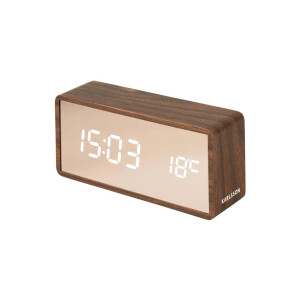 Alarmklok Copper Wandspiegel LED | KARLSSON