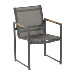 Hartman Tuinstoel 'Fontaine' teakhout, kleur Zwart