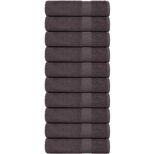 vidaXL - Badhanddoeken - 10 - st - 100x150 - cm - 360 - g/m² - 100% - katoen - antraciet