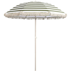 Leen Bakker - Parasol Oliva Tilt - Gestreept - Ø200 Cm - Polyester - Blauw#Wit