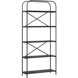 vidaXL - Boekenplank - Zwart - eiken - Bewerkt - hout