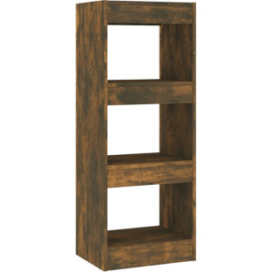 vidaXL - Boekenkast/kamerscherm - 40x30x103 - cm - bewerkt - hout - gerookt - eiken