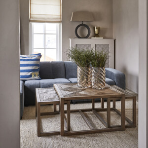 Rivièra Maison Salontafel 'Romora Bay' Eikenhout, Set van 3 stuks