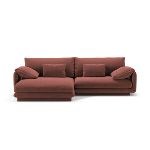 4-zits hoekbank Torino links velvet | Micadoni