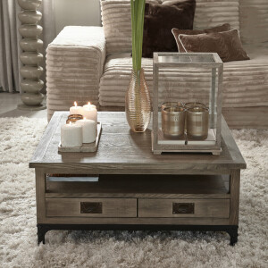 Rivièra Maison Salontafel 'The Hoxton' Essenhout, 90 x 90cm