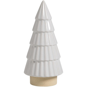 Leen Bakker - Beeld Kerstboom 25xØ12 Cm - Keramiek - Wit