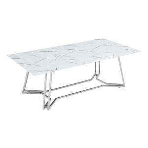 Artistiq Salontafel 'Facundo' Marmerlook, 110 x 60cm, kleur Wit
