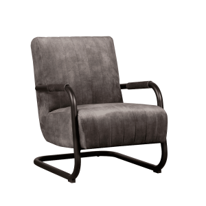 Sohome Fauteuil 'Raisa' Velvet, kleur Antraciet