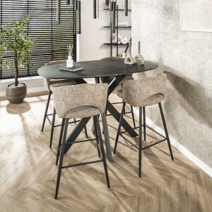 LifestyleFurn Deens Ovale Bartafel 'Kora' Keramiek look, 140 x 80cm