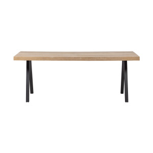 WOOOD Eettafel 'Tablo' Mangohout, met 2-standen poot, 180 x 90cm
