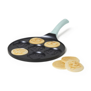 Pannenkoekenpan smileys - zwart/groen - ø26 cm