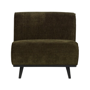 WOOOD Bank 'Statement' 1-zits Element, Rib, kleur Warm Groen