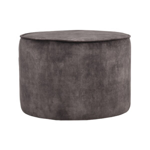LABEL51 Poef 'Tibo' Velvet, kleur Antraciet