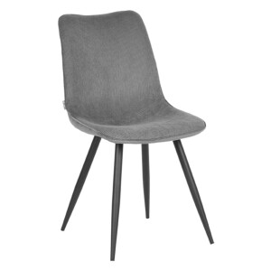 LABEL51 Eetkamerstoel 'Jort' Rib, kleur Grijs