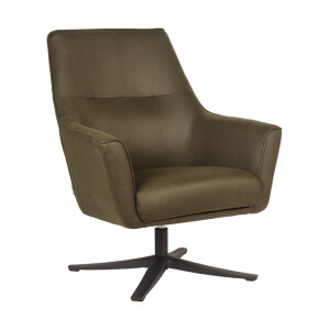 LABEL51 Draaibare Fauteuil 'Tod' Microfiber, kleur Army Green