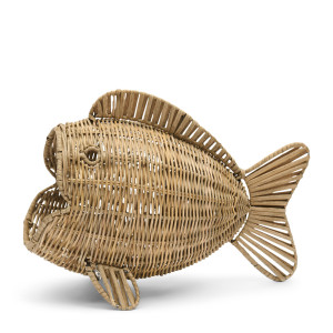 Decoratiemand Rustic Rattan Fish