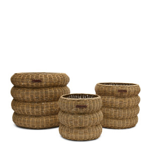 Manden Menaggio Rusic Rattan, 3 stuks