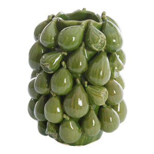 Light & Living Vaas 'Natalia' Keramiek, 33cm hoog, kleur Donkergroen