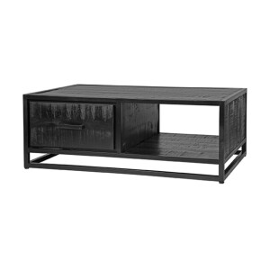 LABEL51 Salontafel 'Chili' Zwart Mangohout, 110 x 70cm