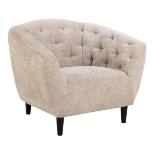 Bendt Fauteuil 'Loes' Chenille, kleur Beige